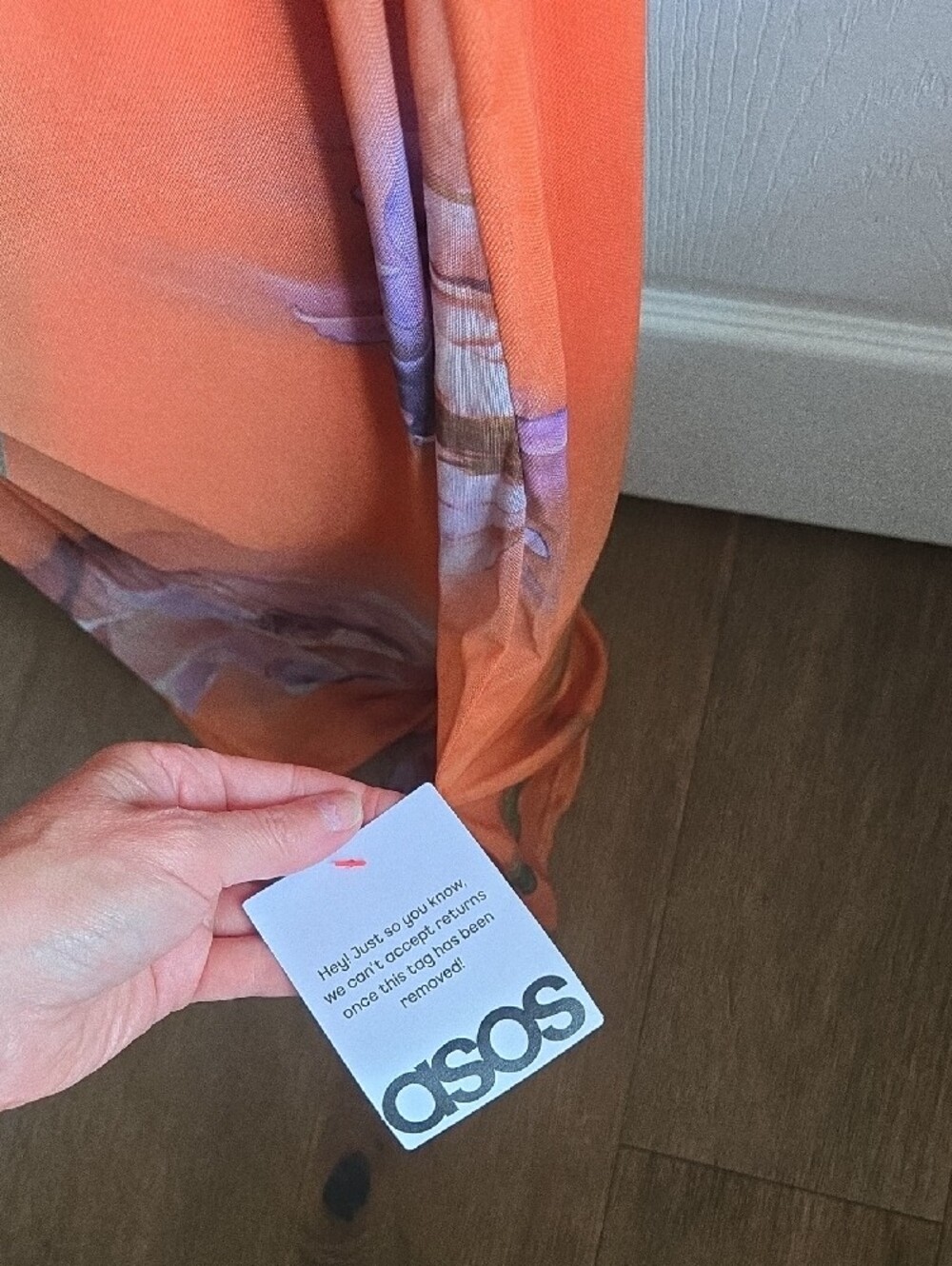 ASOS Orange Floral Halter Maxi Dress - Picture 6 of 6